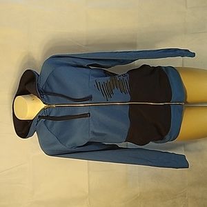 Blue And black under armor mens zip up hooded sweater